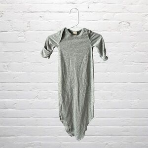 Kate Quinn // Gray Eyelet Infant Knotted Gown Viscose Bamboo